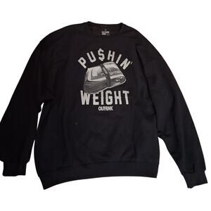 Men’s Outrk Black Pushin' Weight Pullover Sweatshirt Size 3XL Pre-owned